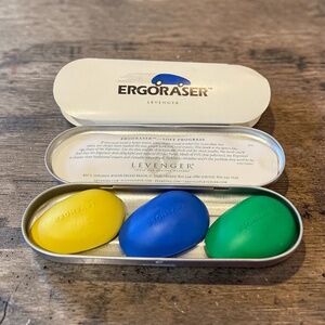 Levenger ERGOERASER Includes 3 Erasers - NEW